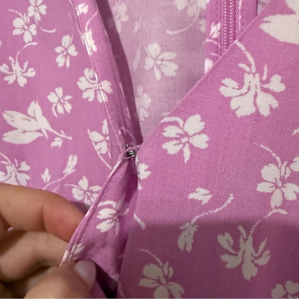 J. Crew Pink and White Floral Fawn Faux Wrap Dress - Picture 4 of 7